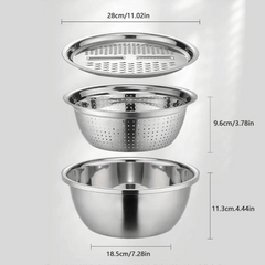 Ralador 3 em 1 com Tigela e Escorredor